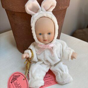 Porcelain Bunny Doll w/ Original Tags
